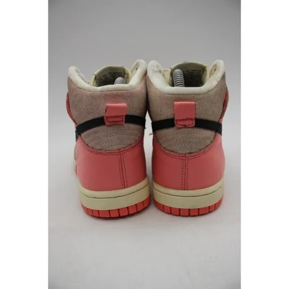 Nike Dunk High Women's Size 6 “Hoops Pack” Pink Leather Suede Shoes DX3359-600