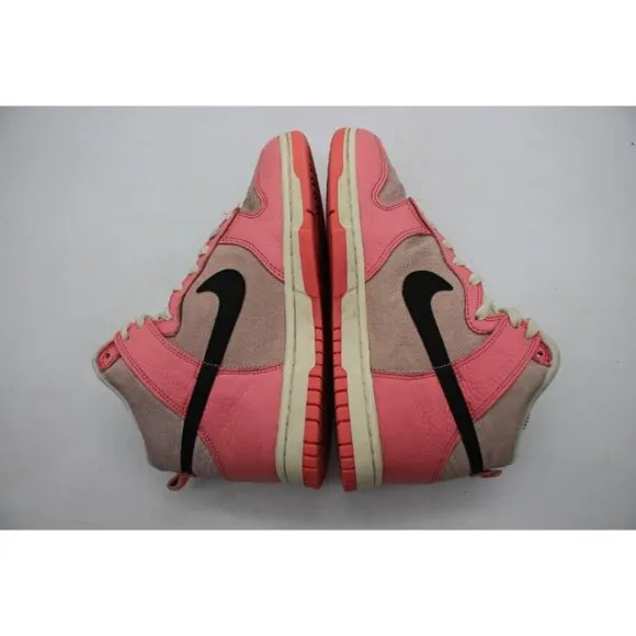 Nike Dunk High Women's Size 6 “Hoops Pack” Pink Leather Suede Shoes DX3359-600