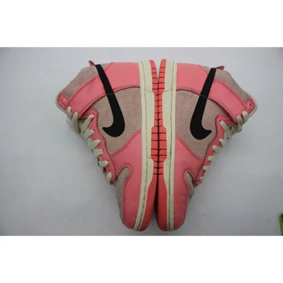 Nike Dunk High Women's Size 6 “Hoops Pack” Pink Leather Suede Shoes DX3359-600