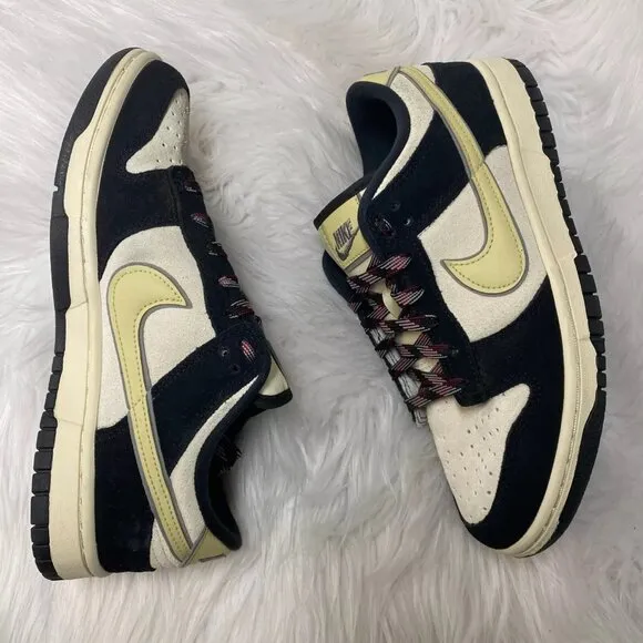 Nike Dunk Low Lx Womens Casual Suede Shoes Black DV3054-001 VNDS Size 8.5