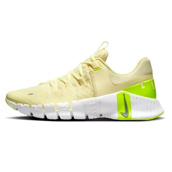 Nike Free Metcon 5 Women Shoes 9.5 Citron Tint/Cool Grey-Volt DV3950-800 NEW