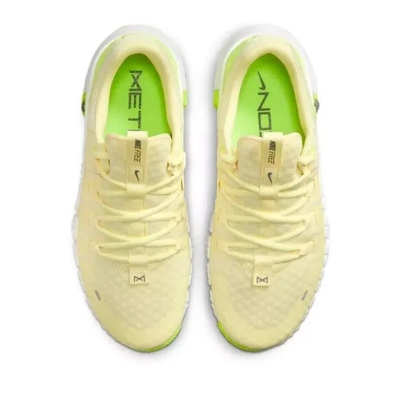 Nike Free Metcon 5 Women Shoes 9.5 Citron Tint/Cool Grey-Volt DV3950-800 NEW