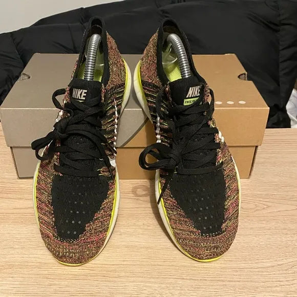 Nike Free Run Flyknit Men Running Shoes Multicolor - M 6 - W 7.5
