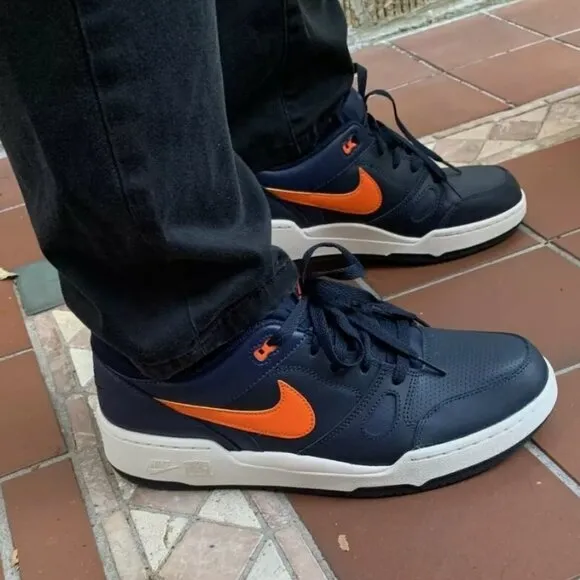 Nike Full Force Low Men's Shoes Sneakers Streetwear Obsidian Orange