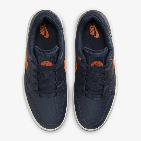 Nike Full Force Low Men's Shoes Sneakers Streetwear Obsidian Orange