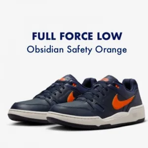 Nike Full Force Low Men's Shoes Sneakers Streetwear Obsidian Orange