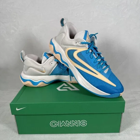 Nike Giannis Immortality 3 Men Shoes Size 12 DZ7533 002 Phantom Blue Lightning