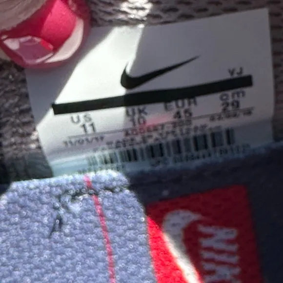 Nike Gray and Red Athletic Shoes with Breathable Mesh