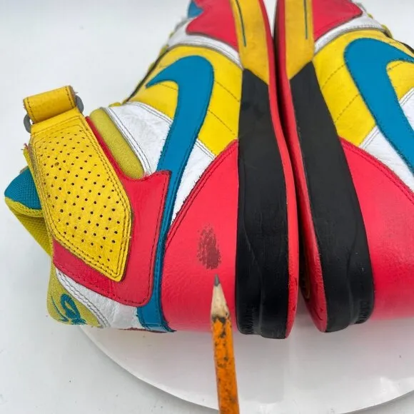 Nike iD Zoom Air Men Size 10 418441-991 Multi Color Blue Yellow Red Shoes