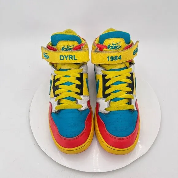 Nike iD Zoom Air Men Size 10 418441-991 Multi Color Blue Yellow Red Shoes