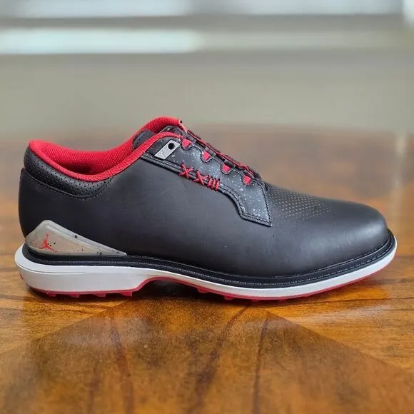 Nike Jordan ADG 5 Wide Low Bred Golf Shoes Women's 9.5 New Black Red FQ7874-001