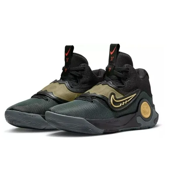 Nike KD Trey 5 X Basketball Shoes Black Gold Grey Men Size 14 DD9538-010 New