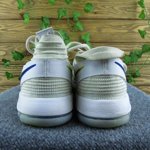 Nike Kevin Durant 10 Men Sneaker Shoes White‎ Fabric Lace Up Size 12 Medium