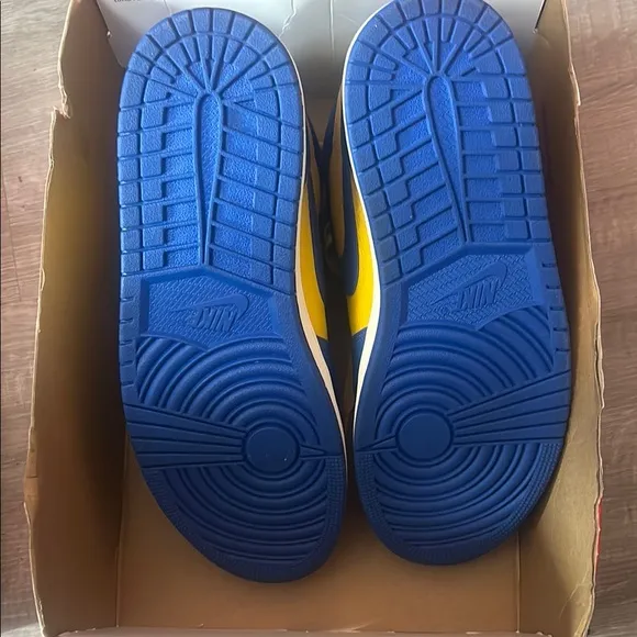 Nike Kids Air High-Top Sneakers - Blue and Yellow