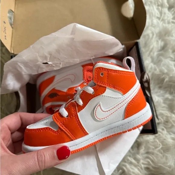 Nike Kids' Orange and White Sneakers