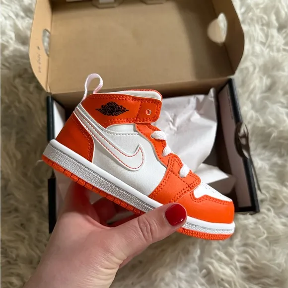 Nike Kids' Orange and White Sneakers
