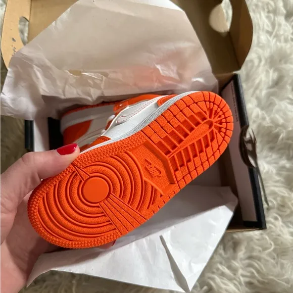 Nike Kids' Orange and White Sneakers