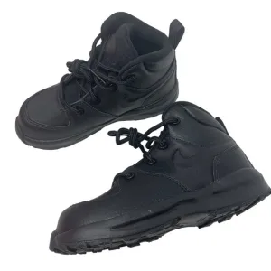 Nike kids toddler Size 10 Manoa Leather Hi Top Shoes sneakers Black New