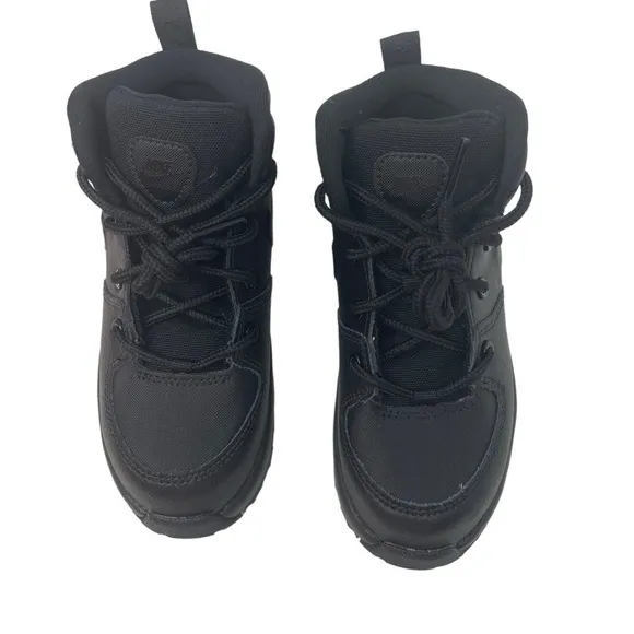 Nike kids toddler Size 10 Manoa Leather Hi Top Shoes sneakers Black New