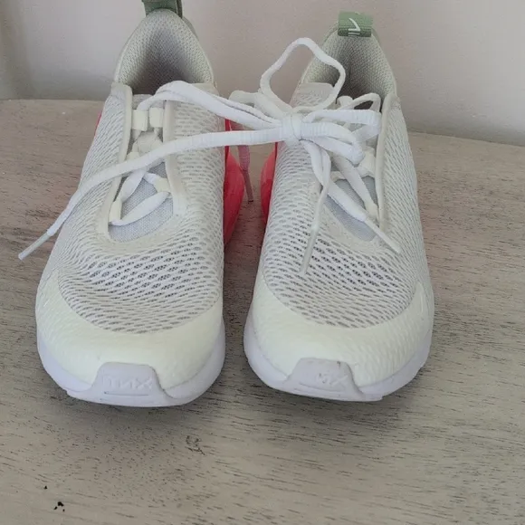 Nike Kids White and Pink Air Max Shoes Size 13