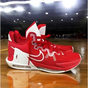 Nike Lebron Witness 6  Red &amp; White Men's Basketball Shoes Size 10.5