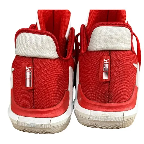 Nike Lebron Witness 6  Red &amp; White Men's Basketball Shoes Size 10.5