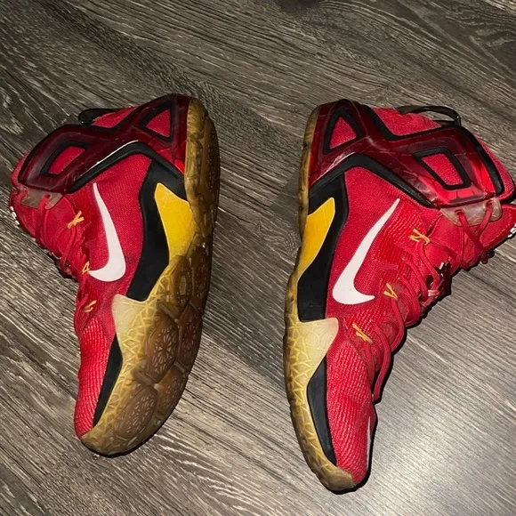 Nike Lebron XII Elite Red/Gold Basketball Shoes 724559-618 Men 12