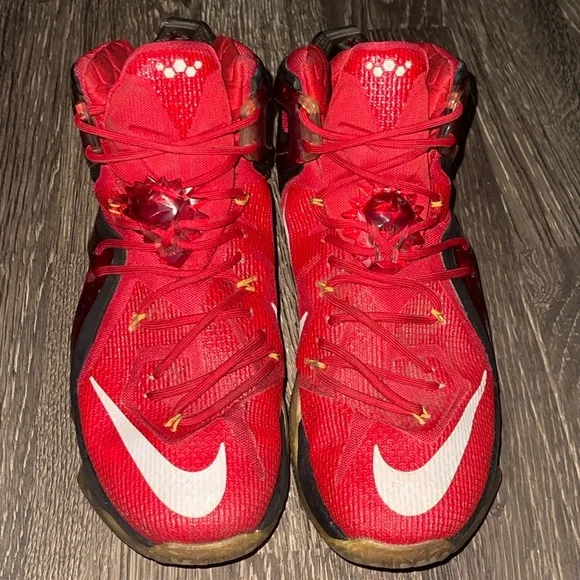 Nike Lebron XII Elite Red/Gold Basketball Shoes 724559-618 Men 12