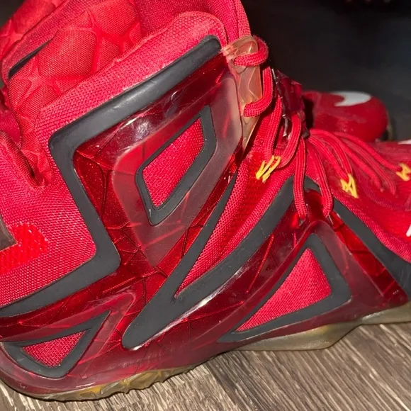 Nike Lebron XII Elite Red/Gold Basketball Shoes 724559-618 Men 12
