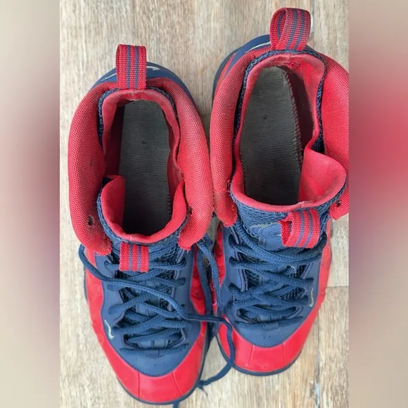 Nike Little Posite Pro GS 'USA' Sneaker Shoes Boy's Red/Blue CZ2520-600 SZ 7Y