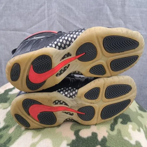 Nike Little Posite Pro GS Yeezy shoes sz 5Y women 7.5 black crimson 644792 001