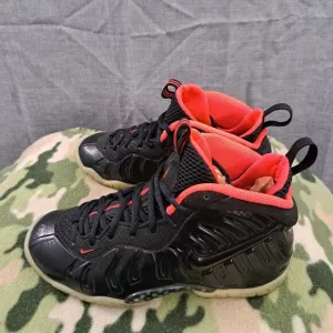 Nike Little Posite Pro GS Yeezy shoes sz 5Y women 7.5 black crimson 644792 001