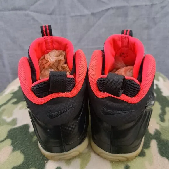 Nike Little Posite Pro GS Yeezy shoes sz 5Y women 7.5 black crimson 644792 001