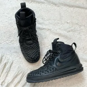 Nike Lunar Force 1 Duckboot Sneakers Black High Top Casual Shoes 8 Women