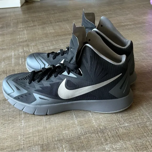 Nike Lunar Hyperquickness Basketball Shoes Men sz 12 Black 652777-004