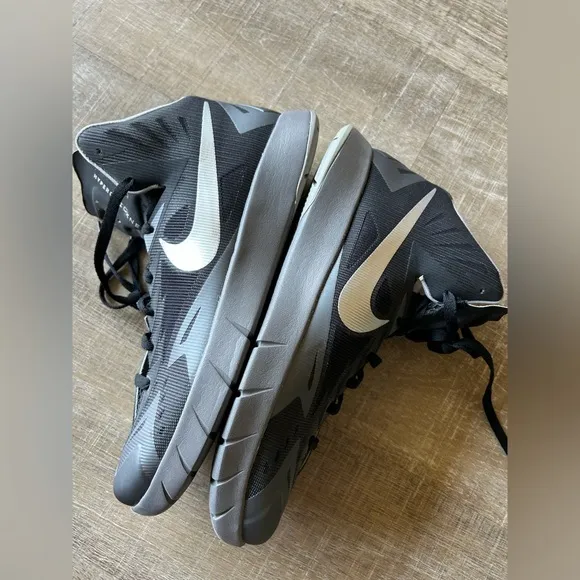 Nike Lunar Hyperquickness Basketball Shoes Men sz 12 Black 652777-004
