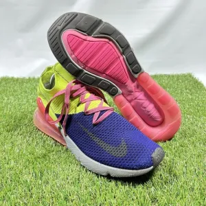 Nike Men AIR MAX 270 FLYKNIT Shoes AO1023-501 Blue Plink Neon Volt Sz 10 No BoX
