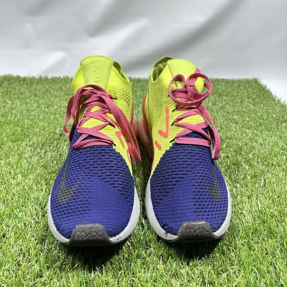 Nike Men AIR MAX 270 FLYKNIT Shoes AO1023-501 Blue Plink Neon Volt Sz 10 No BoX