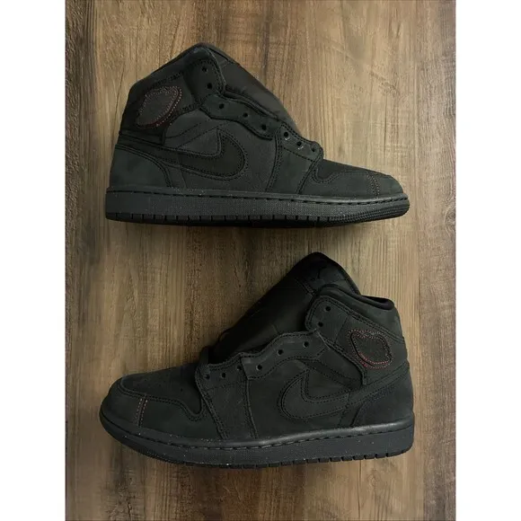 Nike Men Size 7 Air Jordan 1 Mid SE Craft Shoes 'Dark Smoke Red' FD8634-001