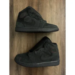Nike Men Size 7 Air Jordan 1 Mid SE Craft Shoes 'Dark Smoke Red' FD8634-001