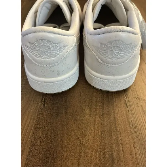 Nike Men Size 9 Air Jordan 1 Low Golf Shoes White Pure Platinum DD9315-111 New