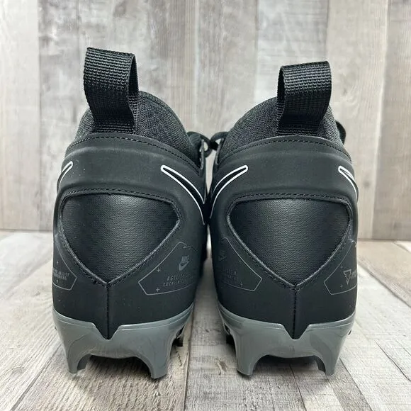 Nike Men's 11 Alpha Menace Pro 3 Football Cleats Black Iron Gray CT6649-010