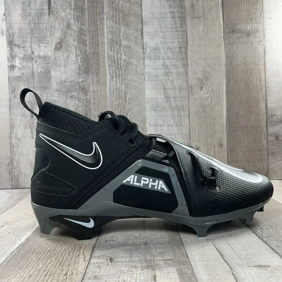 Nike Men's 11 Alpha Menace Pro 3 Football Cleats Black Iron Gray CT6649-010