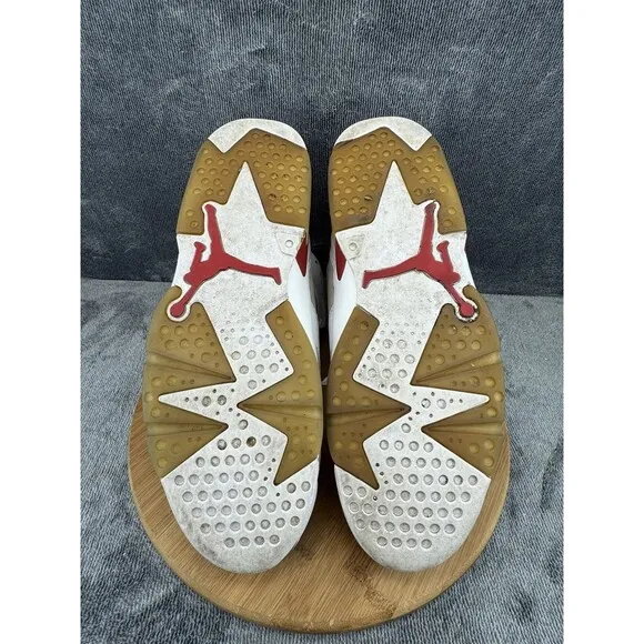 Nike Mens Air Jordan 6 Shoe Men Size 14 White Hare Basketball Sneaker No Insoles