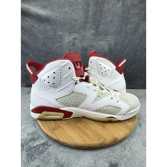 Nike Mens Air Jordan 6 Shoe Men Size 14 White Hare Basketball Sneaker No Insoles