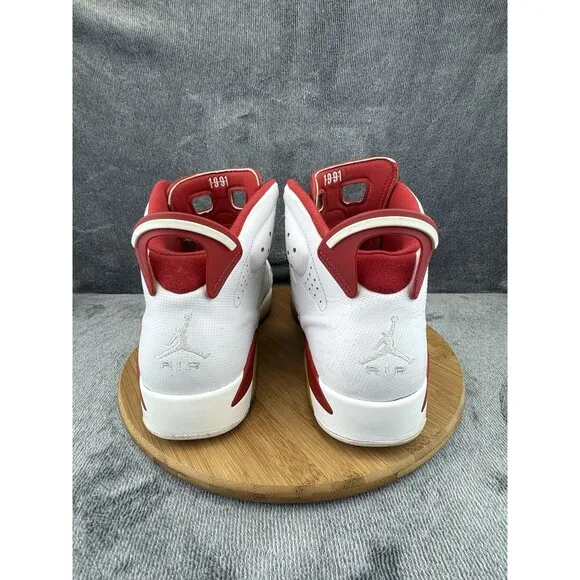 Nike Mens Air Jordan 6 Shoe Men Size 14 White Hare Basketball Sneaker No Insoles