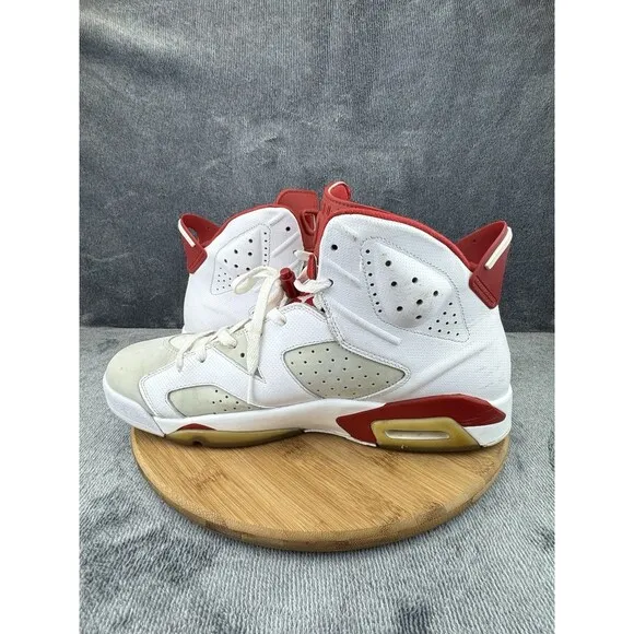 Nike Mens Air Jordan 6 Shoe Men Size 14 White Hare Basketball Sneaker No Insoles