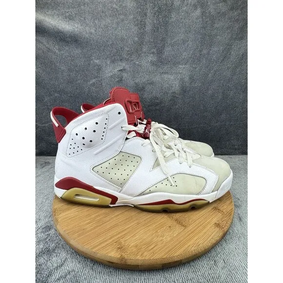Nike Mens Air Jordan 6 Shoe Men Size 14 White Hare Basketball Sneaker No Insoles