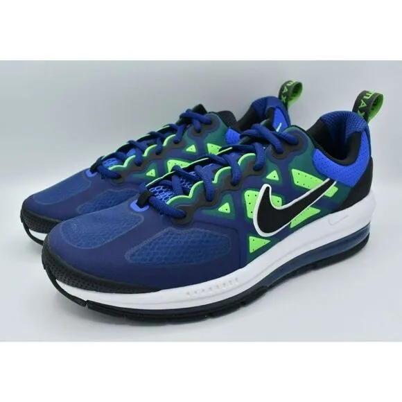 Nike Men Size 10.5 Air Max Genome Black Royal Blue Shoes Sneakers DC9410 400