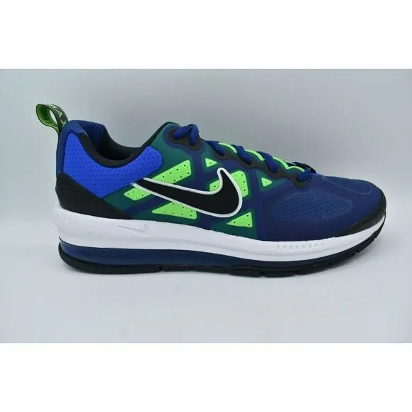Nike Men Size 10.5 Air Max Genome Black Royal Blue Shoes Sneakers DC9410 400